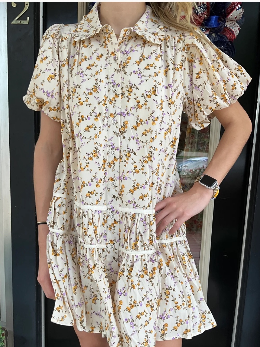 Whimsy floral dress with pockets